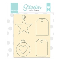 Chipboard de etiquetas - Artis decor - 4 piezas