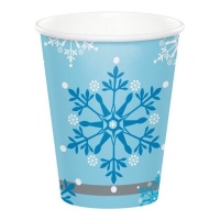 Vasos de Snow Princess de 250 ml - 8 unidades