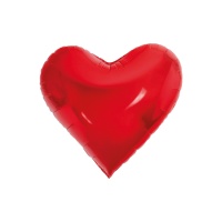 Globo con forma de corazón rojo metalizado de 45 cm