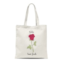 Bolsa de tela de Sant Jordi rosa