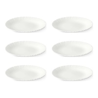 Plato de 24 cm llamo opal blanco - 6 unidades