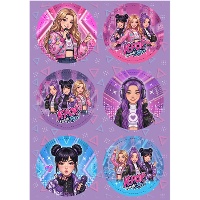 Discos de oblea comestible de k-pop de 5,8 cm - 6 unidades