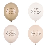 Globos de látex mix de Happy Birthday de 30 cm - 50 unidades