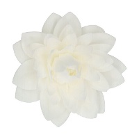 Oblea de flor de Dália blanca de 12,5 cm - FunCakes - 1 unidad