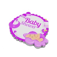 Figura de corcho de Baby Shower niña de 25 x 22 x 4 cm