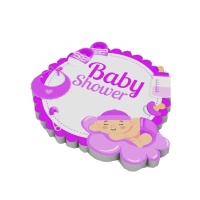 Figura de corcho de Baby Shower niña de 25 x 22 x 4 cm