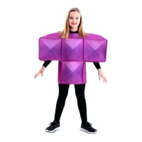 Disfraz de Tetris morado infantil