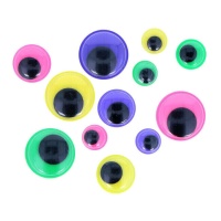 Ojos de colores móviles surtidos - Innspiro - 64 unidades