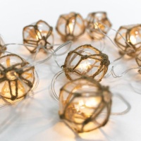 Guirnalda con luces led de bolas de cristal a pilas - 2 m