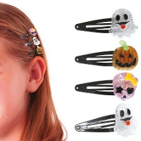 Horquillas para el pelo brillantes de Halloween - 3 unidades
