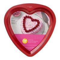 Molde de corazón semidesechable de acero de 22 cm - Wilton