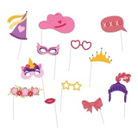 Kit para photocall de fiesta alegre - 12 unidades