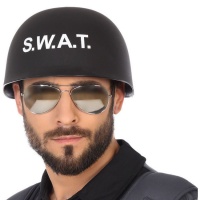 Casco negro de SWAT