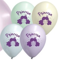 Globos de látex princesa colores surtidos de 30 cm - Globos Payaso - 25 unidades