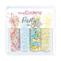 Kit de sprinkles de party mix de 65 gr - Scrapcooking