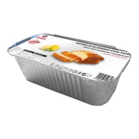 Envase de aluminio desechable rectangular con tapa de 24,8 x 12,8 x 7,6 cm - 3 unidades