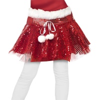 Falda de tutú rojo con lentejuelas infantil