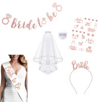 Set de novia para despedidas Bride To Be - Monkey Business - 5 unidades