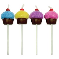 Velas de cupcakes de colores - PME - 8 unidades