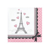 Servilletas de Paris de 12,5 x 12,5 cm - 18 unidades