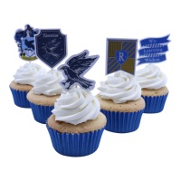 Picks para cupcakes de Ravenclaw - 15 unidades