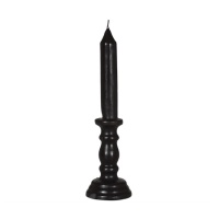 Vela negra con forma de candelabro de 27 cm
