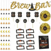 Kit decorativo de barra de bar Halloween - 23 unidades