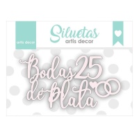 Chipboard Bodas de Plata - Artis decor - 3 piezas