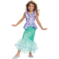 Disfraz de Ariel lila para niña