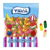 Mini dedos cortados de colores - Vidal - 1 kg