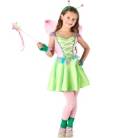 Disfraz de hada rosa y verde para niña