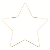 Estrella metálico dorado de 28 cm - 1 unidad