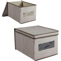 Caja de 40 x 30 x 25 cm baja con tapa abatible y ventana