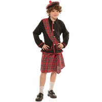 Disfraz de escocés con banda para niño
