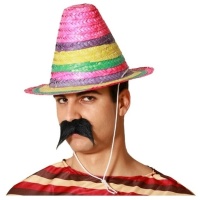 Sombrero mejicano multicolor de 33 cm