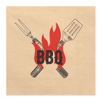 Servilletas de BBQ de 16,5 x 16,5 cm - 20 unidades