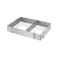 Molde marco rectangular extensible con separador de acero de 18,5 x 27 cm - Pastkolor