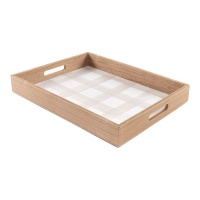 Bandeja para servir Vichy de 40 x 30 cm - DCasa