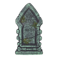 Lápida con fecha de muerte de 43 x 22 cm