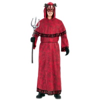 Disfraz de maestro satánico rojo para hombre
