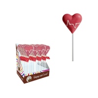 PiruChoco latido corazón rosa de 25 gr - 1 unidad