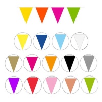 Banderín de plástico de triángulos - 10 m