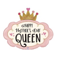 Globo de Feliz día de la madre con corona de 77x65 cm - Grabo