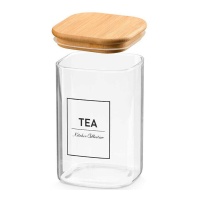 Tarro de 1,2 L de borosilicato con tapa de bambú Tea