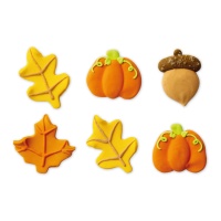 Figuras de azúcar de otoño - Decora - 6 unidades