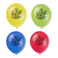 Globos de la Liga de la Justicia de látex biodegradable de 30,4 cm - Unique - 8 unidades