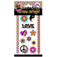 Tatuajes hippies glitter - 12 tatuajes