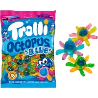 Pulpos de gominola pintalenguas - Trolli Octopus Blue - 1 kg
