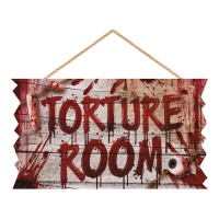 Cartel de Torture Room de 35 x 20 cm