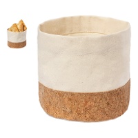 Panera de 15 x 15 x 15,5 cm base de corcho